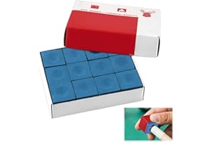 teasteam Snooker Cues Chalk 12Pcs Pool Cue Billiard Chalk No‑slip Dry Powder Pool Chalk Enhances Grip for Snooker Cue Tip Snooker Accessories for Tournaments Professional Billiard Players
