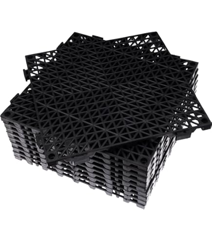 Socpuro 12 Pack Modular Interlocking Cushion, 11.6 X 11.6 Inch Drainage - View #3