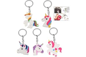 iwobi 20Pcs Llaveros, Llavero de Metal Unicornio para Niños y Mujeres, Llavero Creativo de Bolso