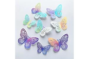 JJiaoLinin 3D Schmetterlinge Wandaufkleber,60 Stück Schmetterlinge Deko Schmetterling Wanddeko Aufkleber Abnehmbare Schmetterling Wandtattoos für DIY Party Büro Zuhause und Raum Dekoration