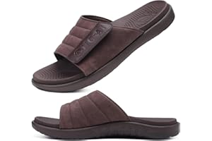 ONCAI Sandali Uomo Regolabili Cinghie Ortogonale Plantar Fasciitis Punta Aperta Sport Pantofole Slides con Morbido Comodo Arco Supporto Ciabatta Taglia 40-49
