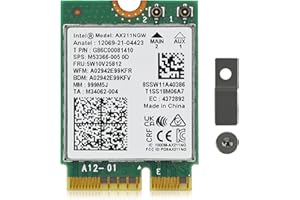 PODAZZ AX211NGW WiFi Card, WiFi 6E M.2 CNVio2 WiFi Adapter with Bluetooth 5.3, MU-MIMO, Tri Band WiFi Up to 2.4 Gbps for Laptop, Only Support with Gen 12+ CPU, Windows 10/11 (64bit) Linux Chrome OS