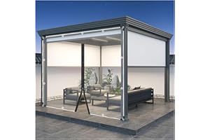 Sonakia Transparent Tarpaulin Side Panels, Outdoor Clear Tarp Curtains With Zip, Heavy Duty Waterproof Tarpaulin Cover With Eyelets, for Pergola Gazebo Patio,WxH-1.5x2.3m/4.9 * 7.5ft