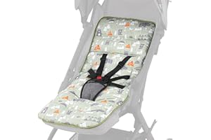 JOBERIO Stroller Seat Cushion, Pram Liners Seat Cushion Pad Coveer, Pram Liners Cotton Baby Stroller Liner Pad, Soft Stroller Cushion Pad Car Seat Accessories for High Chair, Rockers, Stroller, Pram Pushchair