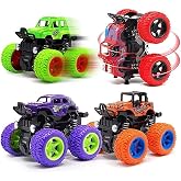 Sanghariyat® Big Size Monster Truck Friction Powered Cars Toys, 360 Degree Stunt 4wd Cars Push go Truck for Toddlers Kids Gif