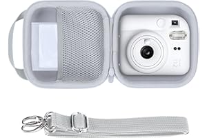 Lebakort Hart Schutz Hülle Etui Tasche für INSTAX Mini 12 Sofortbildkamera/INSTAX Mini 11 Sofortbildkamera (Clay-White)
