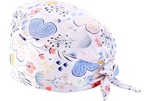 XSYU Medizinische Kappe Chirurgische Scrub Cap Baumwolle Hut Farbe Chirurgie Doktor Krankenschwester Arbeit Op-Haube Op-Kappe Mit KnöPfen Rosa Turban Kappe Baumwolle Hut Chirurgie