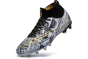 XINGHUANHUA Uomo Scarpe da Calcio Hightop Turf Cleats Scarpe da Calcio FG Atletico Scarpe da Calcio All'aperto Scarpe Sportive Indoor