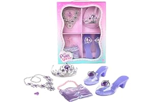 Youngwier Princess Dress Up Shoes Set, Princess Jewelry Boutique Dress and Shoe Crowns, Princess Shoes, Jewellery and Crowns, Accessories for Princesses