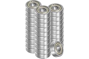 Kozelo 30 stycken 604-ZZ spårkullager – [4 mm hål x 12 mm ytterdiameter x 4 mm tjocklek] Dubbel metallskärmad P0-lager för industriell utrustning, kolstål, Z1