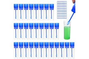 ZHENGYYUU 30 Stück Stuhlprobenröhrchen, 15ml Kotprobenröhrchen Hund und Katze, Probenröhrchen mit Löffel, Kotröhrchen Hund, Untersuchungsröhrchen für Stuhlprobe Haustiere zum Testen
