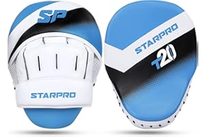 Starpro Colpitori Ricurvi in Pelle PU. Guanti Coppia Scudo Pads per Allenamento Boxe, MMA, Kick Boxing, Arti Marziali, Muay Thai. Vari Colori. Taglia Unica