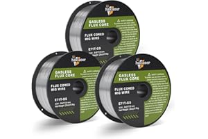 haxiaoer 1.0MM 3.0KG Flux Core Welding Wire 3 Pack,E71T-GS Gasless MIG Welding Wire Mild Steel for Reduced Splatter and Better Corrosion Resistance
