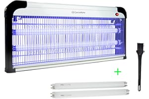 Concise Home XHY-40EU-1 Zanzariera Elettrica Interni,Lampada Anti-zanzara a LED UV Uccide Le Mosche frantoio Elettrico per Insetti con Una Potenza di 40w (2x20w),con 2 Tubi da 20w Regalo Zanzare(40W+)