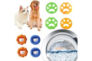 AHLMA Laundry zestaw 8 sztuk do prania w pralce, łapacz sierści zwierząt, do pralki, wielokrotnego użytku, sierść zwierzęca, łapka