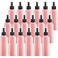 TIANZD 24 Pieces Empty 100 ml Pink PET Plastic Fine Mist Pump Spray Bottles with Black Top Portable Sprayer for Perfume Water Cosmetic Travel Containers Refillable, 2x Funnel