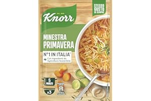 Knorr Minestra Primavera, Piatti Pronti Knorr con Verdure da Agricoltura Sostenibile, Senza Coloranti, Senza Conservanti, Fonte di Proteine, Vegetariano, 61 g