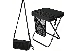 Qnbonrich Campingpall Fällbar, Mini Kläppstol 31 cm Sitthöjd