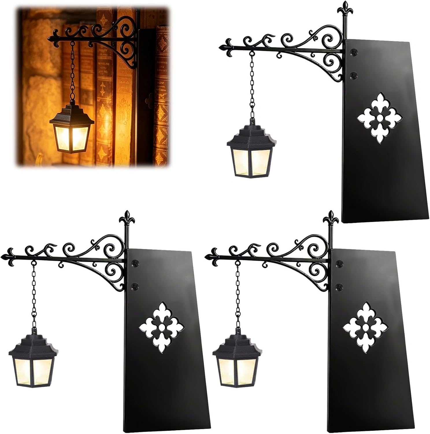 Technische Daten & Spezifikationen : Bücherregal Lampe 3 Stück Halloween Deko Büch