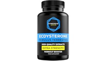 ‎SYNERGIE NUTRITION Ecdysterone from Leuzea + Tribulus Terrestris High Dose - Muscle Building Fitness Booster by Synergie Nutrition | 60 Daily Doses | Extract 20:1 | 90% Saponins