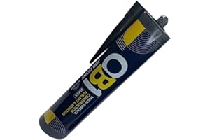 ATP Consumables OB1 Multi-Surface Construction Sealant & Adhesive - Waterproof Sealant 290ml - Flexible, Paintable, Contact Adhesive & Wood Glue Strong for Furniture - Black Silicone Sealant - 1 Tube