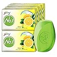 Godrej No.1 Bathing Soap Lime & Aloe Vera Grade 1 Soap & Long-lasting Fragrance, (150g each) - Pack of 9