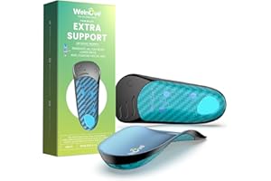 Welnove Solette per fascite plantare da uomo, supporta l'arco plantare, inserti ortopedici alleviano i piedi piatti, arco plantare alto e dolore al piede, fascite plantare (L)