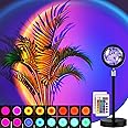 Limbjal® 16 In 1 Colors Remote Sunset Lamp, Sunset Projection Lamp Led Night Lights, 360 Degree Rotation Height Adjustable Romantic Floor Lamp Projector (Sunset Lamp with remotePack Of 1)