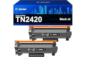 ‎COLORAN Coloran TN2420 TN-2420 Toner für Brother TN2420 TN-2420 TN-2410 TN2410 Toner, für Brother MFC-L2710DW L2710DN L2730DW L2750DW, HL- L2350DW L2310D L2375DW L2370DN, DCP-L2530DW L2510D Drucker, 2Schwarz