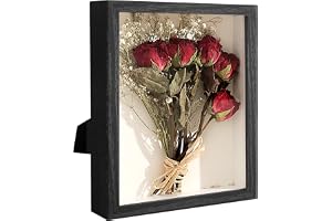 XTDMJ 3D Bildram 15 20 cm Djup Träobjekt Ram för 3D-Fyllning Med Glasruta för Vägg eller Skrivbord Familjesouvenirer (Svart T