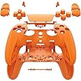 eXtremeRate Full Set Shell with Buttons Touchpad Cover Compatible with ps5 Edge Controller, Orange Custom Replacement Decorative Trim Shell Front Back Plates Compatible with ps5 Edge Controller