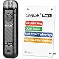 Official SMOK Novo 4 E Cigarettes Vape Starter Kit, Portable Refillable Pod System, OLED Display, 2ml Airflow Control Smooth Vapor, Mini ecigarette Vaping, Ecig No Nicotine (Black Carbon Fiber)