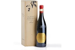 ALBINO ARMANI - GIFT AMARONE RISERVA - Confezione regalo in legno con logo da 1 bottiglia x 750 ml - 1x "CUSLANUS" Amarone della Valpolicella Classico Riserva DOCG