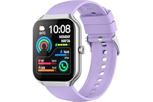 Jugeman Reloj Inteligente Mujer Hombre, 1.96" HD Smartwatch con Llamadas Bluetooth, Monitor de Sueño, Pulsómetro Impermeable IP68, 110+ Modos Deportivos Pulsera Actividad iOS Android Morado