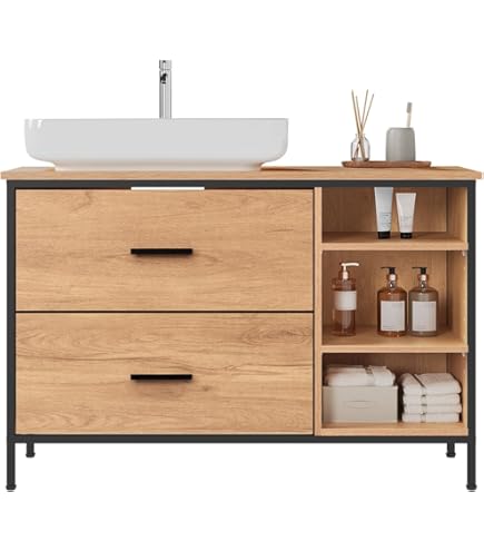 VidaXL Mobile Sospeso Per Lavabo Bagno 90x38,5x46 Cm Rovere Sonoma Multistrato