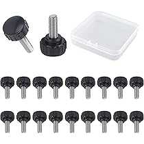 4 Set Manopole Zigrinate M4 X 30mm - Con Viti, Dadi E Rondelle, Testa 14mm In Plastica - Foto 2