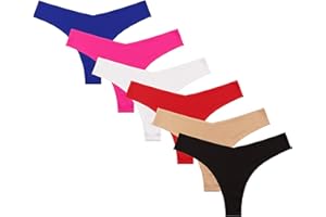 SHEKINI Women's Seamless Briefs Mid Waist Knickers Full Coverage Stretch Bikini Underwear Ladies Pack of 6