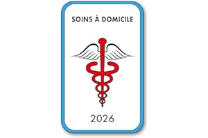 SIGNAL SAFETY Autocollant Sticker - Vignette Caducée 2026 pour Pare Brise en Vitrophanie - V4 Soins à Domicile