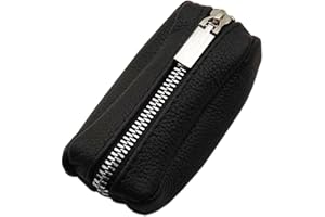 MYLEDERSHOP Cuero Estuches de Llave 2 Compartimentos Made en UE en Negro en Varios diseños