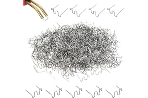 UHETLET 1200 PCS Grapas de Soldadura Caliente 0,8mm / 0,6mm, Grapas Onduladas de Acero, Clavos Soldadura, Grapa para Soldador de Plástico, Reparación de Grietas en Parachoques de Coche