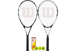 Wilson 2 x Pro Staff Precision XL Tennis Rackets + 3 Tennis Balls