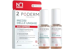 PODERM - Lotto Micosi Difficile dell'unghia - Alle piante potenti, riparatrici, purificanti e rivitalizzanti | Trattamento professionale naturale mani/piedi | Facile & rapido | Prodotto in Svizzera