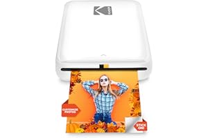 KODAK Step Sofort-Smartphone-Fotodrucker - Tragbarer Mini-Farb-Mobilfotodrucker - Zink 2x3” Klebefotos - Bluetooth-kompatibel mit iOS- & Android-Geräten - Spaßige Bearbeitungs-App - Weiß