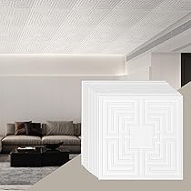 12 Pannelli Per Controsoffitto VEVOR - 605x605mm, Motivo A Penna - In PVC, Facili Da Installare - Foto 4