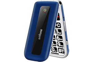 artfone Telefono Cellulare per Anziani,Tasti Grandi,Volume alto,Funzione SOS，2.4" Display，USB-C，dual SIM, volume alto ed amplificato, Blu