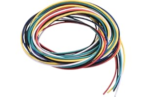 QUARKZMAN Kaliber 26 Kabel przyłączeniowy PVC 1,5 m/5 stóp 26AWG Elastyczny przewód elektryczny UL1007 Linki miedziane ocynkowane 6 kolorów 1,5 mm Dia do połączeń wewnętrznych Samolot