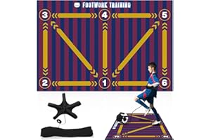 MIAOKE Mata treningowa do piłki nożnej, mata treningowa odgłos kroków, mata do piłki nożnej dla wszystkich poziomów, antypoślizgowa piłka nożna trening nóg