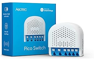 Aeotec Pico Switch, Zigbee 3.0, relé inteligente empotrado para conmutación, 16 A, medición de corriente, control de escena, repetidor, requiere concentrador, Works-with-SmartThings, homey, Alexa, HA
