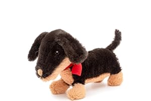 Fuzzl Sizzles the Dachshund pluszowa zabawka dla psa i szczeniaka – interaktywne zabawki dla psów z piszczącym i trwałym szwem dla małych i dużych psów piszczące zabawki dla psów