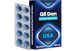 GliDan – 10 Dark Blue Stamina & Energy Pills for Men | Fast-Acting USA Herbal Formula with Korean Ginseng | Supports Physical Performance & Confidence | Made in The UK